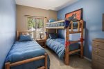 3rd bedroom with a twin bed and a bunk bed, twin upper and lower 